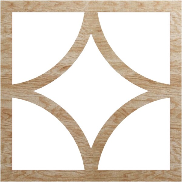 Ekena Millwork Statesman Wood Fretwork Pierced Ceiling Medallion, Red Oak, 24"OD x 15 3/8"ID x 3/8"T CMWP24X24X0375STRO - main